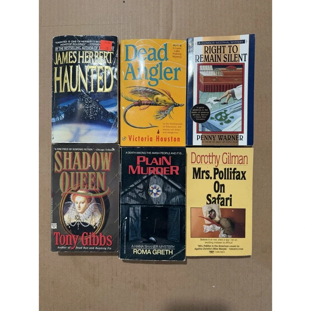 Lot of 10 random murder mystery novel‎ paperback books, various authors B62